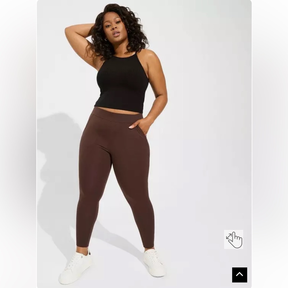 Torrid 3X brown ponte legging
